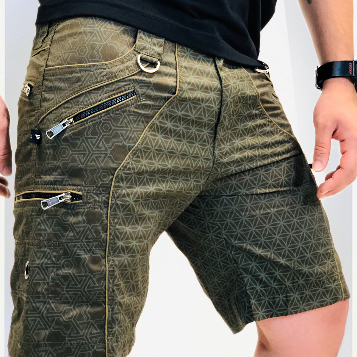 Pythagoras FOL Men's NY Shorts in Khaki Color