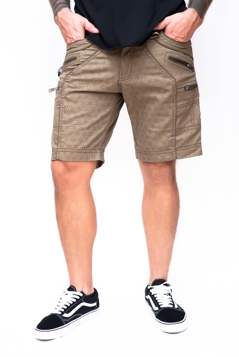Pythagoras FOL Men's NY Shorts in Caramel Color