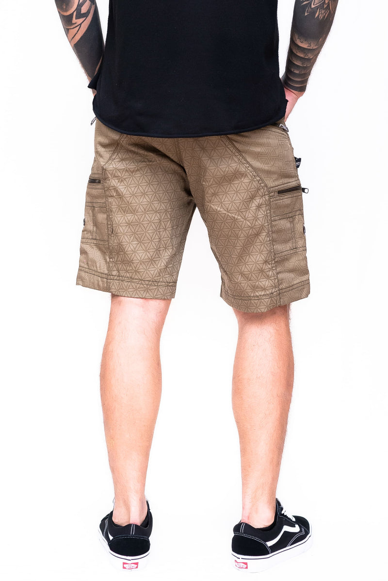 Pythagoras FOL Men's NY Shorts in Caramel Color