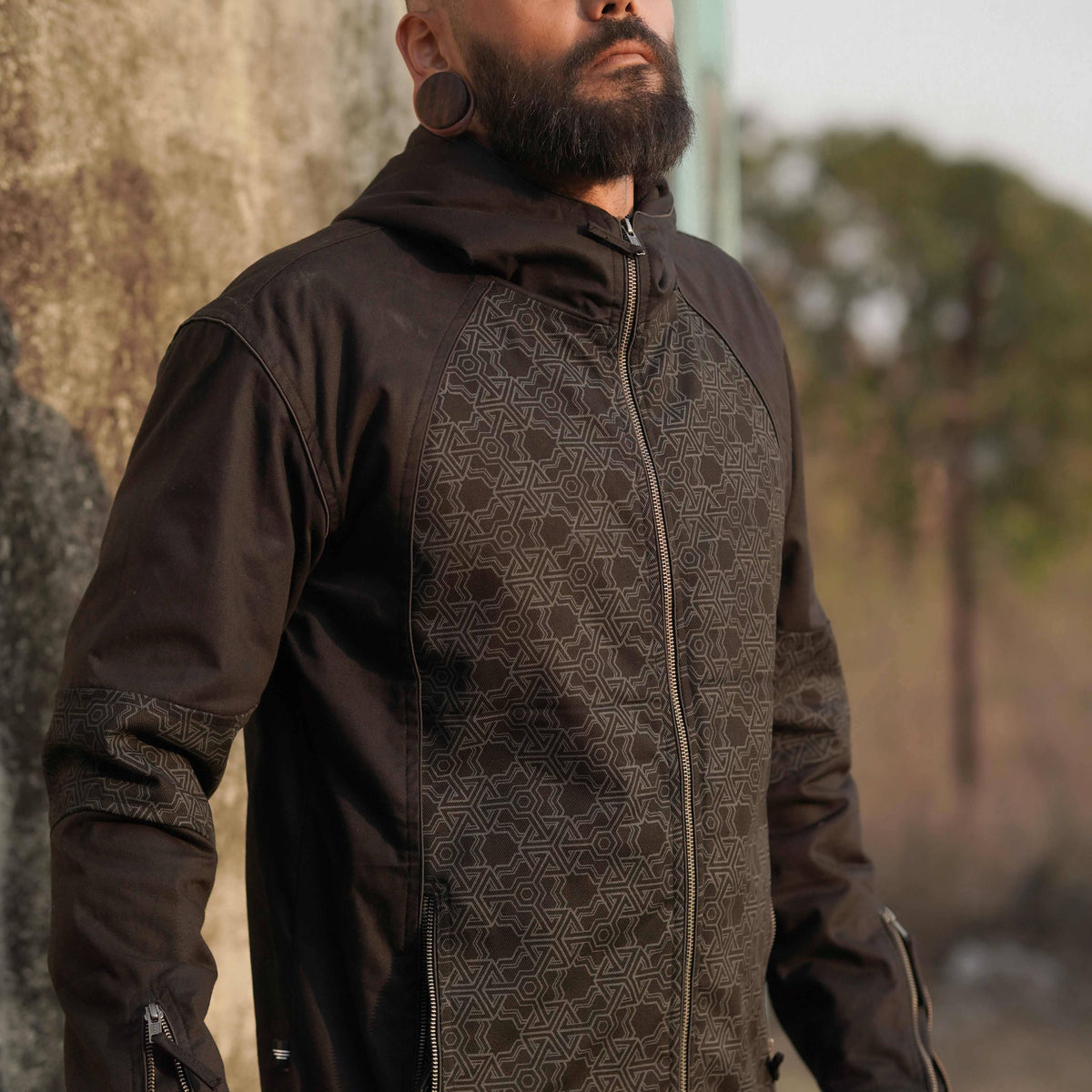 PYTHAGORAS v2 - Men's Printed Heavy Cotton Jacket with Fleece Lining