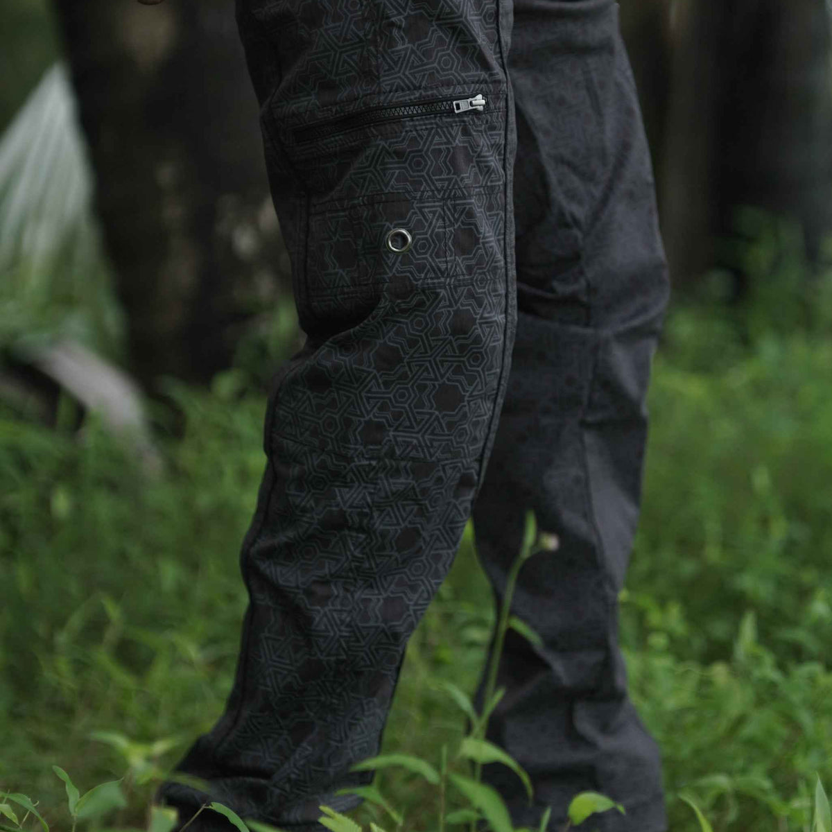 Pythagoras Yantra Grey - Psytrance Festival NY Pants for Men
