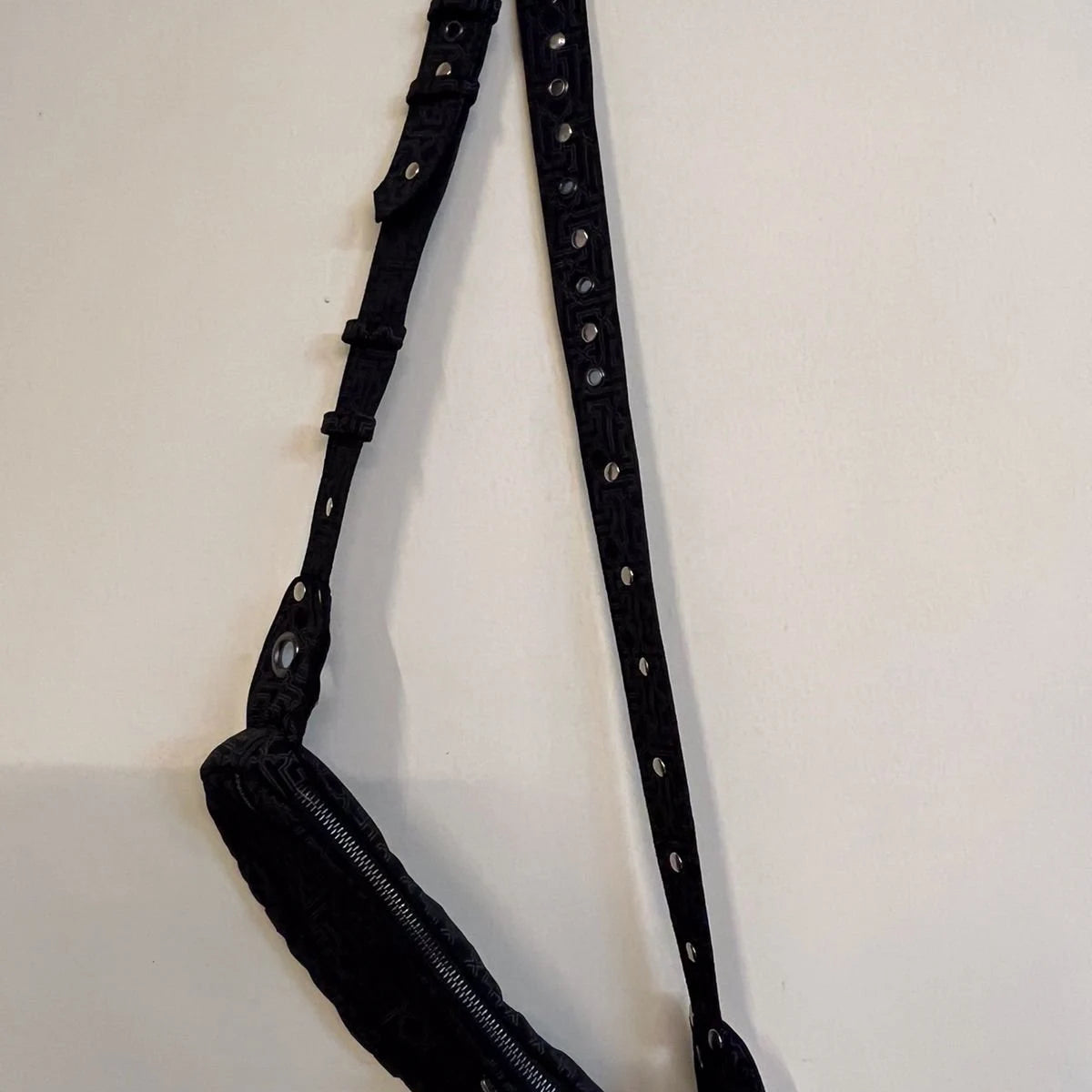 black post apocalyptic crossbody bag canvas festival pouch