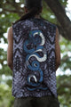 Shen Ron Sleeveless  Bamboo Shirt Button-Down : Psychedelic Art Wear