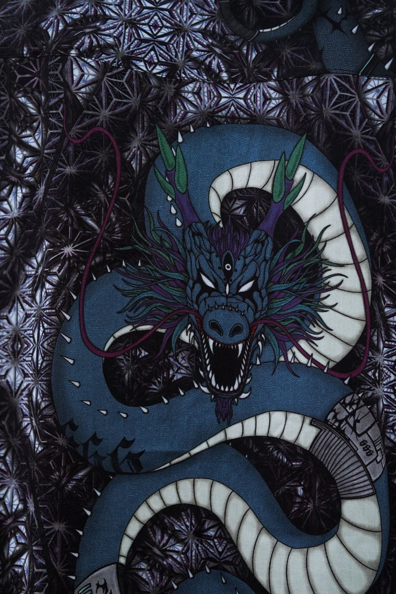 Shen Ron Sleeveless  Bamboo Shirt Button-Down : Psychedelic Art Wear