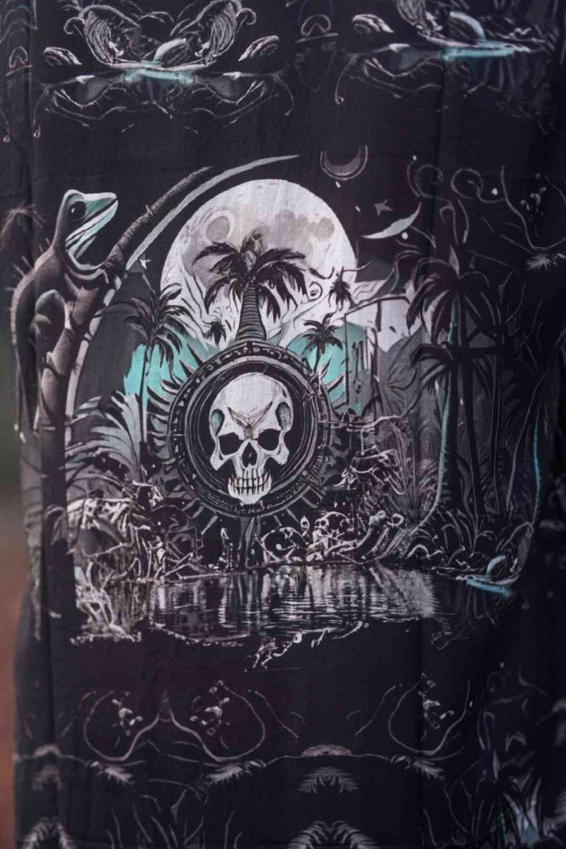 METACORE Gothic Sleeveless Art Wear Bamboo Shirt Button-Down