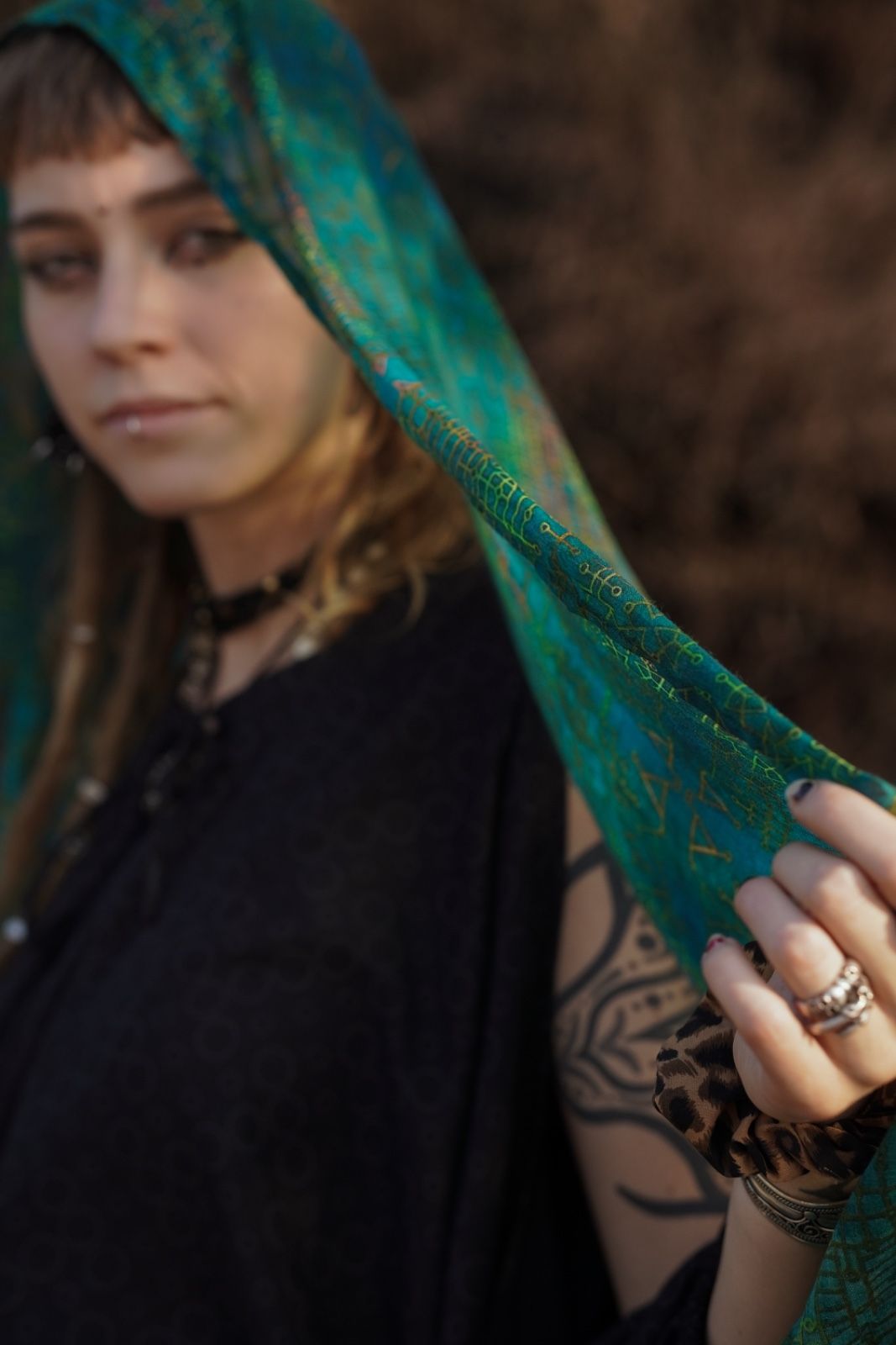 Blue Dreams | Bamboo Fabric Scarf - Lightweight Multipurpose Scarf