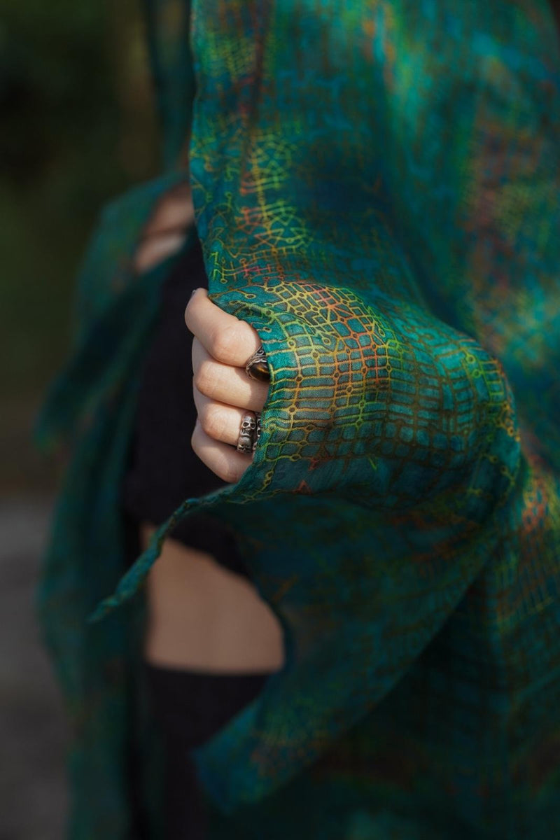 Blue Dreams | Bamboo Fabric Scarf - Lightweight Multipurpose Scarf