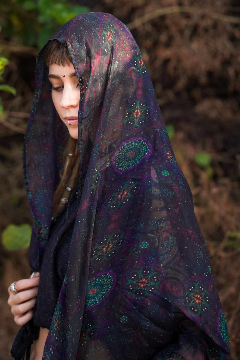 Transcendence | Bamboo Fabric Scarf | Lightweight Summer Beach Scarf