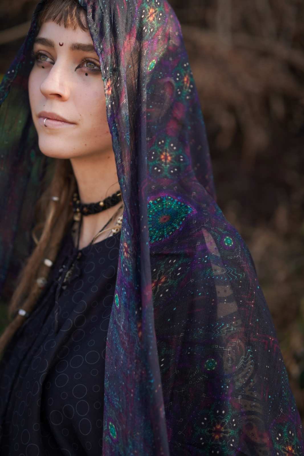 Transcendence | Bamboo Fabric Scarf | Lightweight Summer Beach Scarf