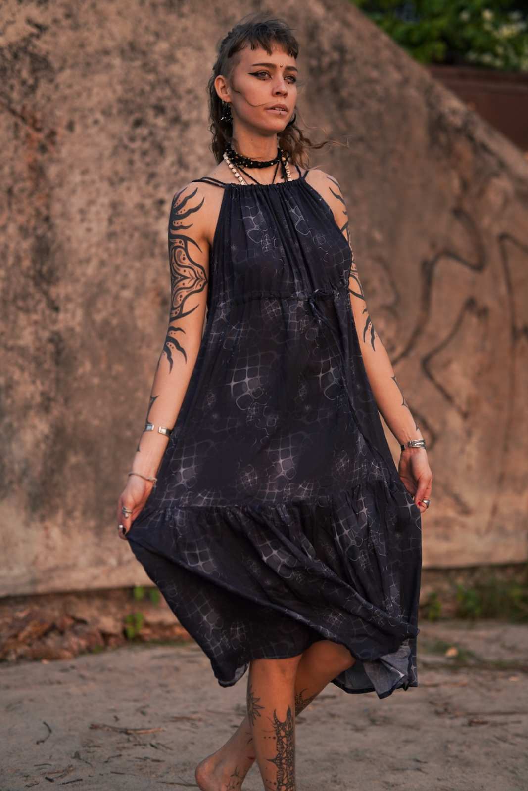 Levitance - Empire Dress Boho Bamboo Women's Long Dress