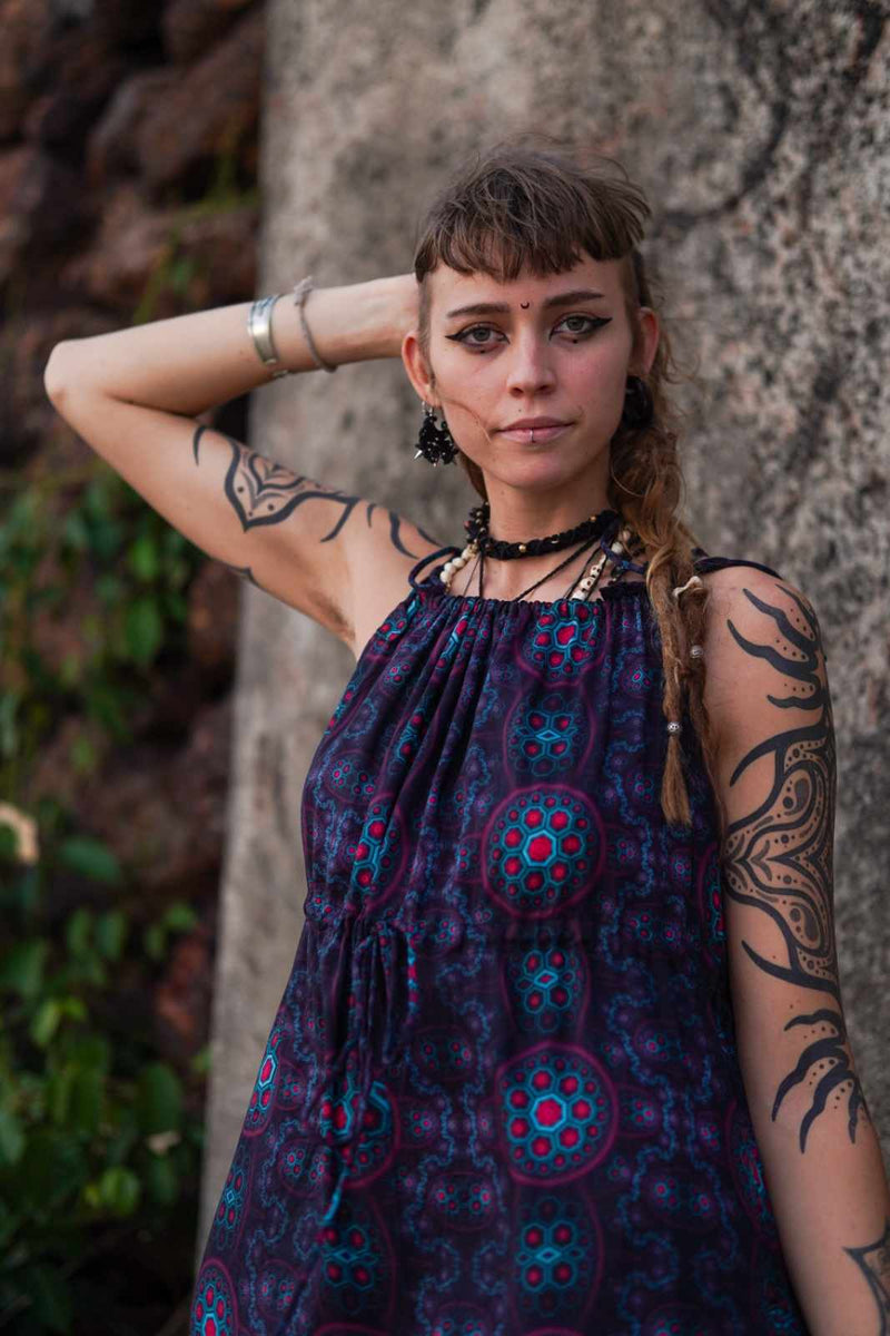 Molecule Haze - Empire Dress Boho Bamboo Women's Long Dress