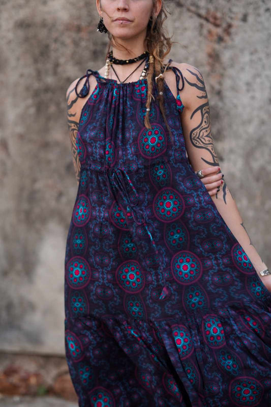 Molecule Haze - Empire Dress Boho Bamboo Women's Long Dress