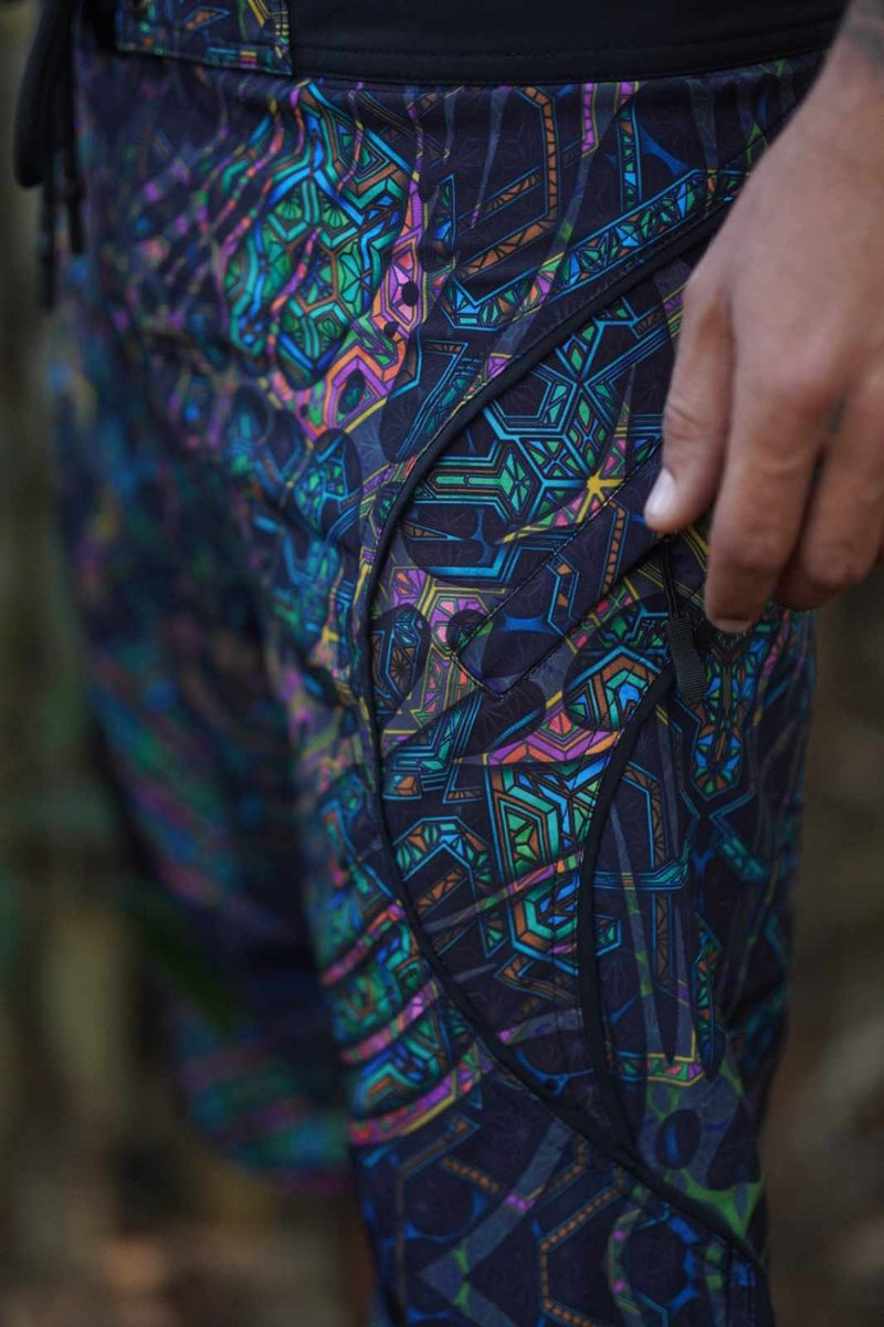 MINDFLARE v2 – Men’s Swim Shorts | Geometric Psychedelic Board Shorts