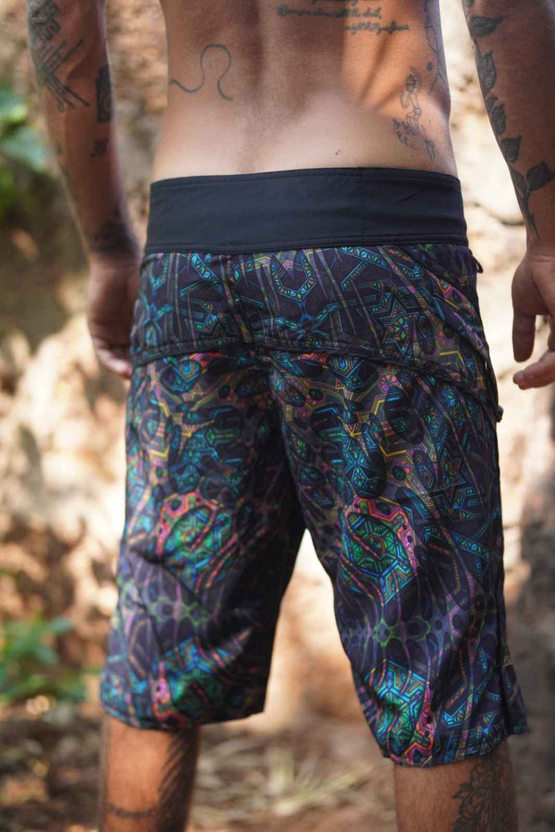 MINDFLARE v2 – Men’s Swim Shorts | Geometric Psychedelic Board Shorts