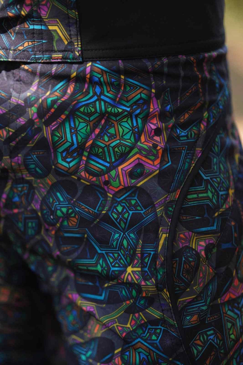 MINDFLARE v2 – Men’s Swim Shorts | Geometric Psychedelic Board Shorts