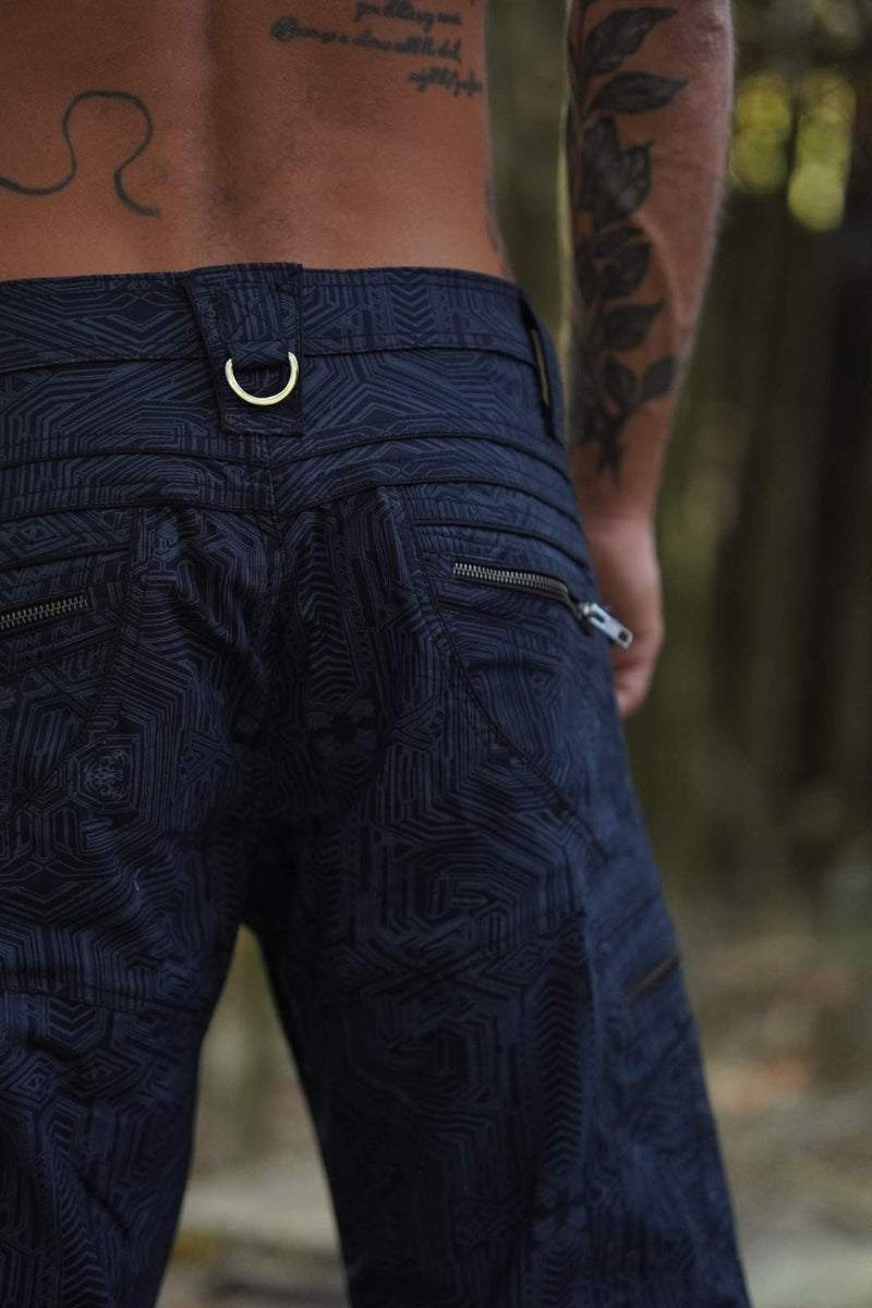 LA Metanoia 3/4 Cargo Short -Indigo Blue Men's Art Wear Shorts
