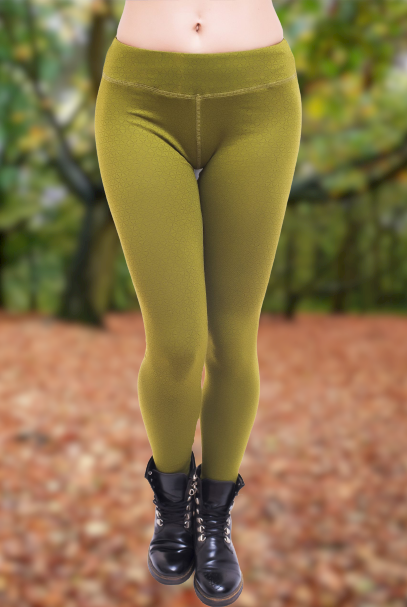 Women's green Flower of Life geometric leggings in premium cotton lycra