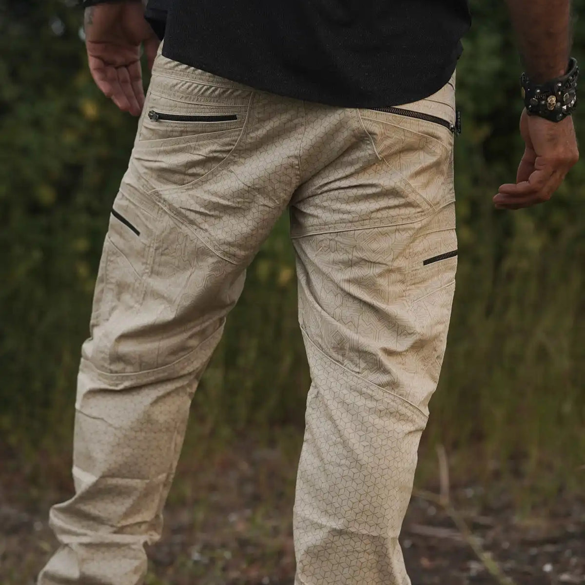ABSTRACT CODEX beige cargo pants back view