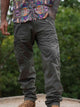 Eternity Vortex LA Khaki men's psychedelic cargo pants front view