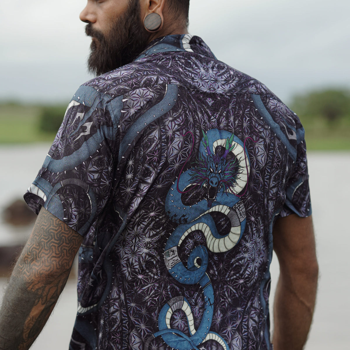 SHEN RON bamboo fabric shirt back view