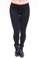 Yantra black geometric cotton lycra women's leggings