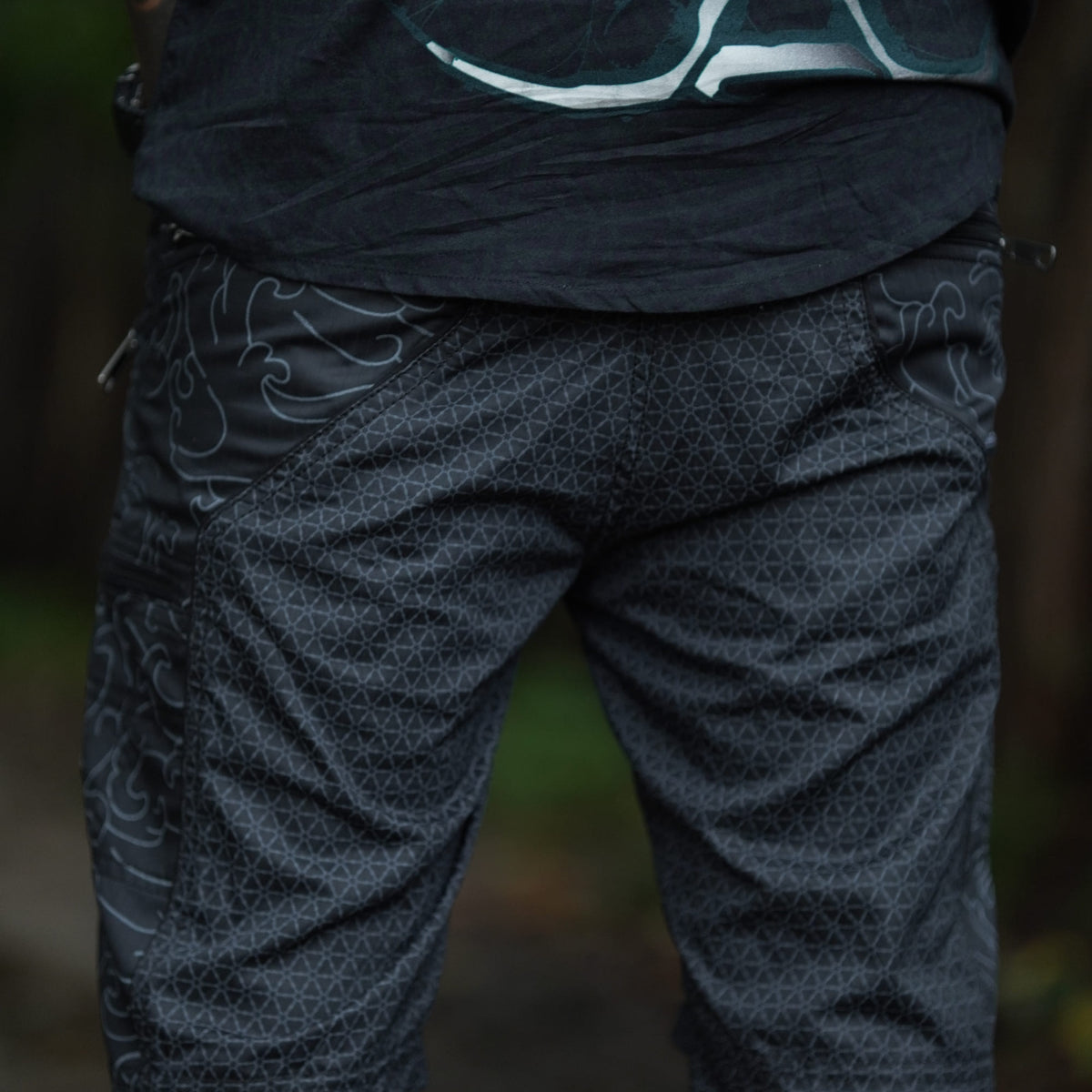 XINGLIN FLORET | Men's NY Shorts Navy Blue | Steampunk Biker Raver Cargo Shorts