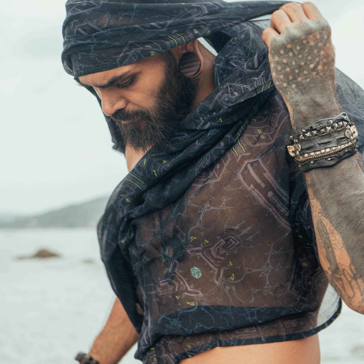 XENOMORPH | Bamboo - Modal Fabric Scarf | Lightweight Summer Beach Scarf