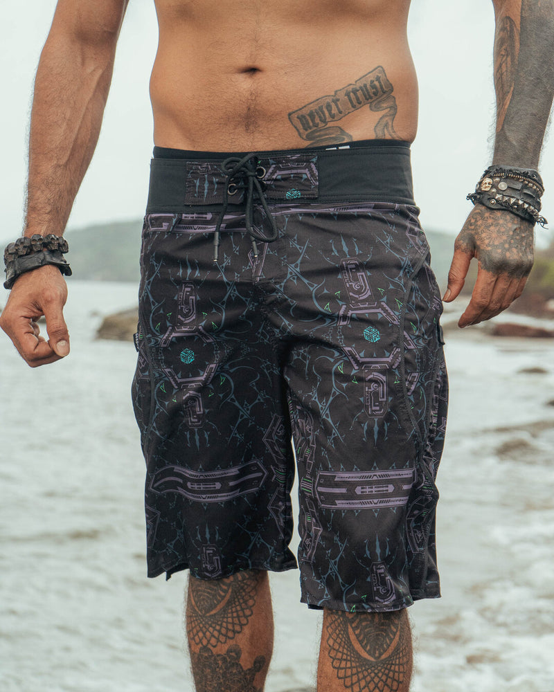 cyberpunk swim shorts beach fit