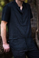YANTRA - Black Men's Short Sleeve Shirts | Sacred Geometry Printed Shirt for Men