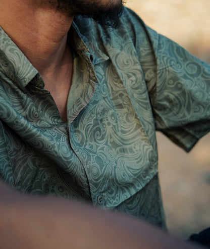 YING YANG - Men's Partywear Short Sleeve Shirt | Printed Clubwear Shirts for Men