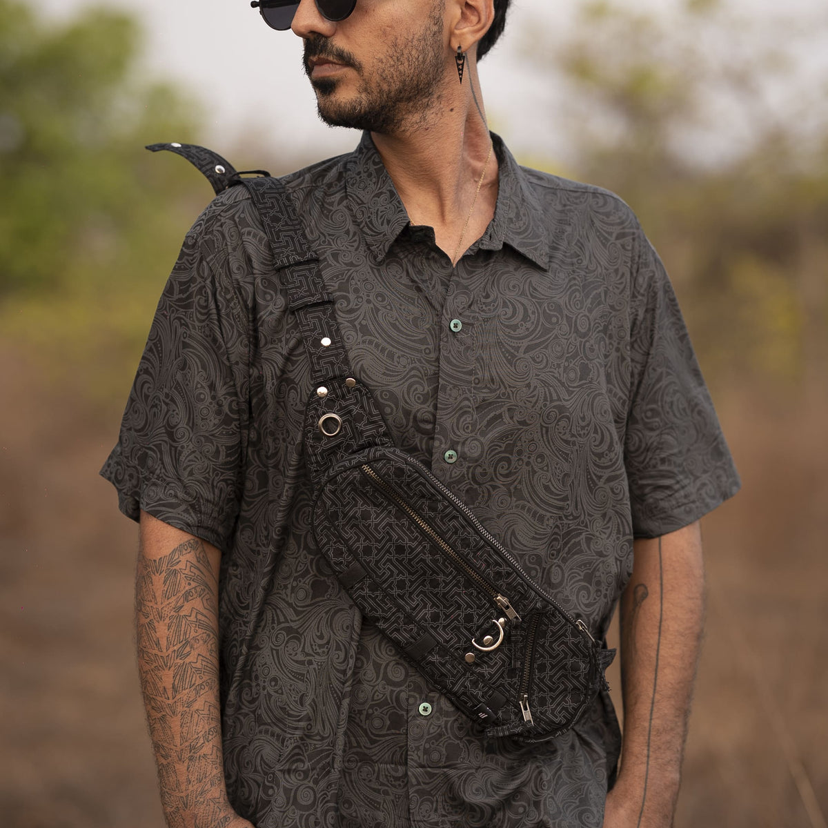 yantra crossbody bag sacred geometry festival sling bag