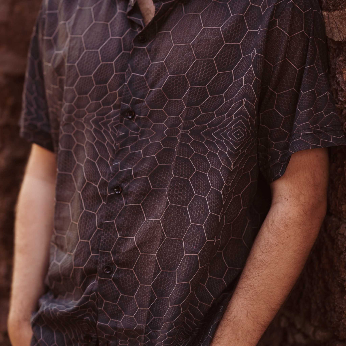 ATOMS & MOLECULES- Bamboo Men's Short Sleeve Party Shirts Rave Shirts