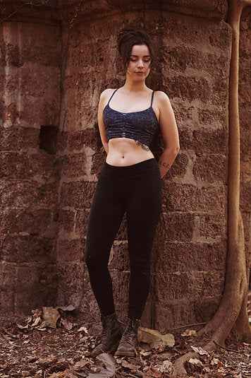 HEXAGON DWELL | Nylon Lycra Women's Crop Top | Printed Festival Tube Tops