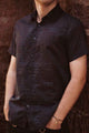 JUGGLING MOLECULES - Pure Cotton Men's Short Sleeve Shirt with Molecules Print