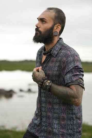 EQUILIBRIUM | Men's Bamboo Shirts | Psychedelic Fractal Pattern Shirt