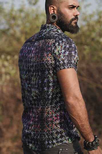 EQUILIBRIUM v2 | Men's Bamboo Shirts | Psychedelic Fractal Pattern Shirt