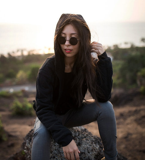 EPIC | Women's Hoodie Jacket | Dystopian Fashion Black Zipper Hoodie Jacket