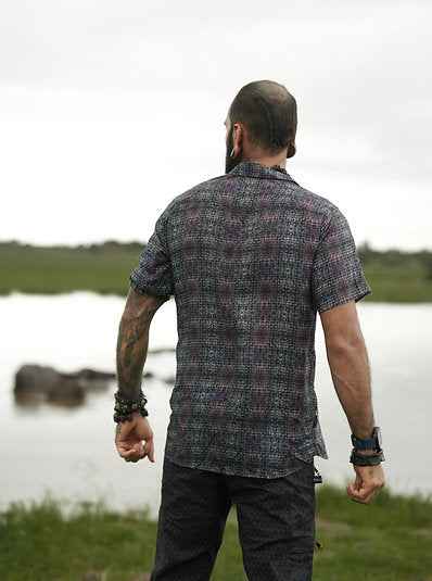 EQUILIBRIUM | Men's Bamboo Shirts | Psychedelic Fractal Pattern Shirt