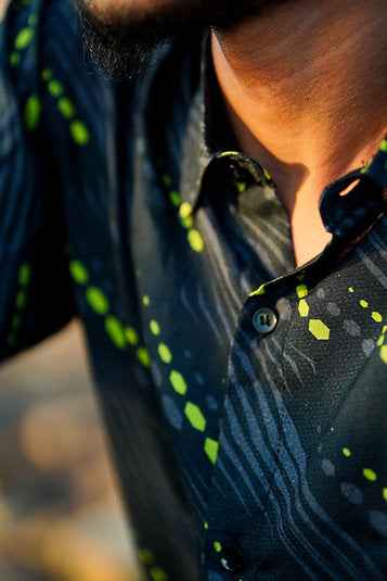 Chakaruna - Men’s Viscose Button up Shirt | Futuristic Printed Shirts for Men
