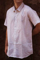 BORROMEAN RINGS - Cotton Men's Short-sleeve Shirt | White Boho Summer Shirt Mens