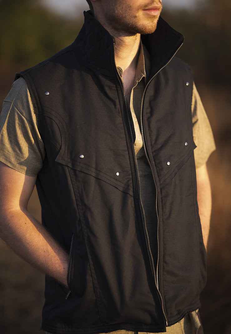 CELESTIAL TRISHUL - Men's Sleeveless Vest Jacket with Back Patch
