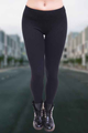 YANTRA | Women's Cotton Lycra Leggings | Black Sacred Geometry Print Leggings