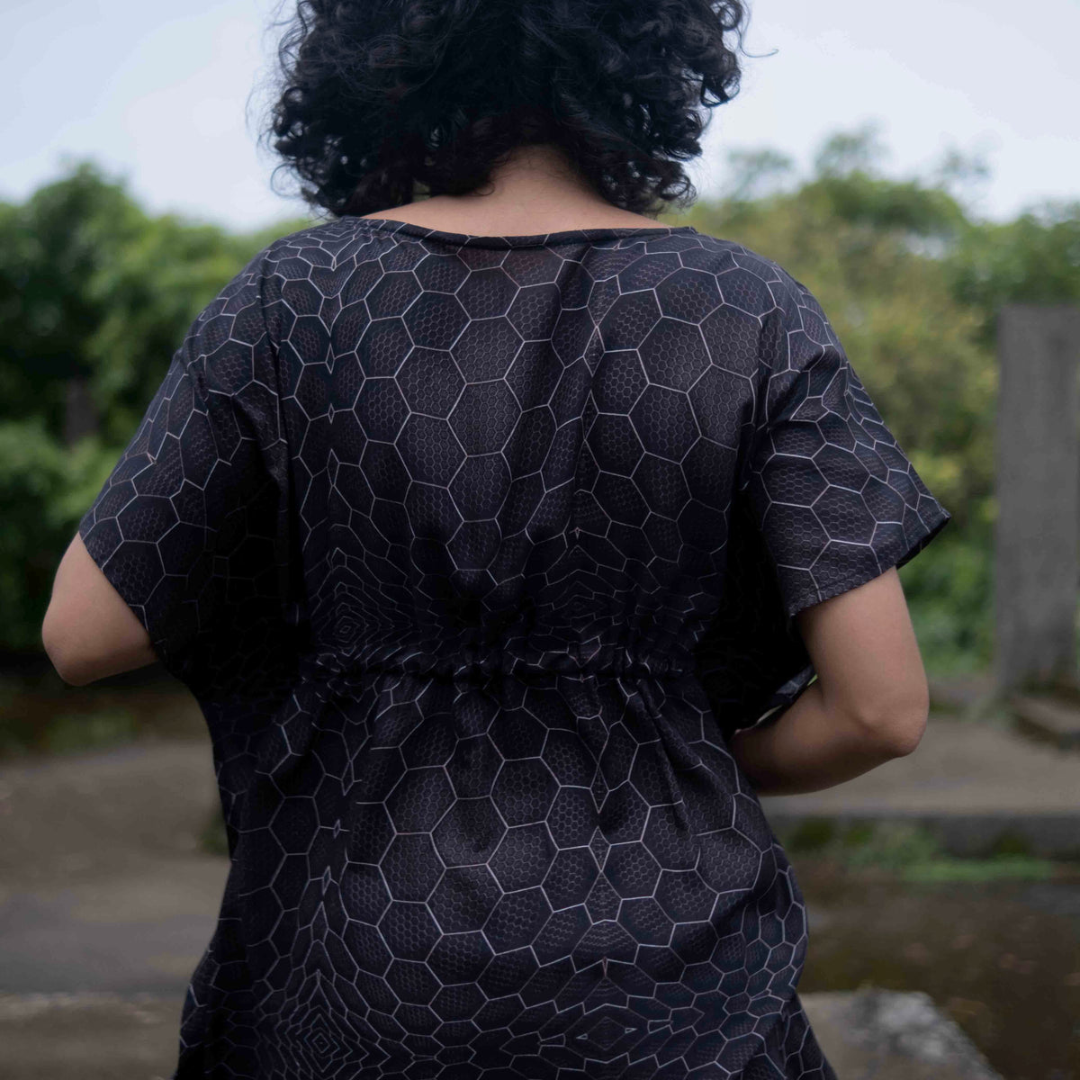 psychedelic festival top back view