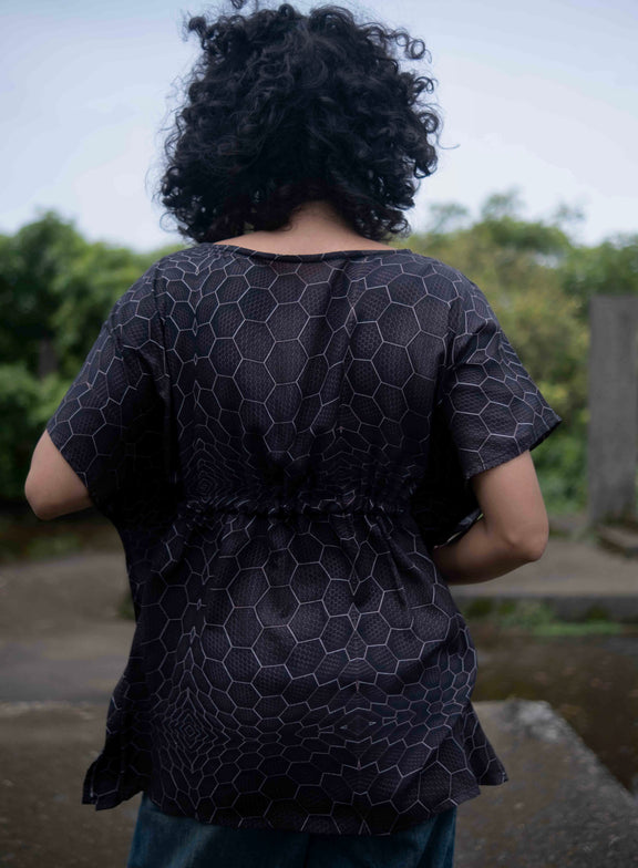 psychedelic festival top back view