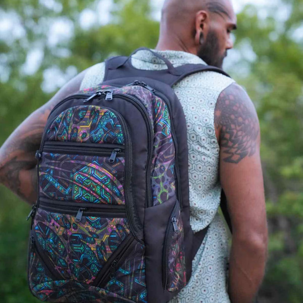 Festival Backpack Travel Laptop Bag Multi Purpose Bag Rave Shoulder-bag
