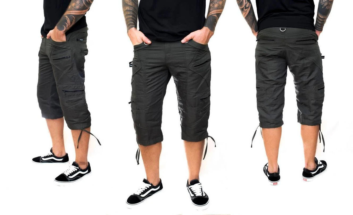 Covid Shorts - Psytrance Festival Cargo Style Shorts for Men