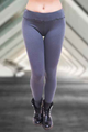 FLOWER OF LIFE  | Women's Grey Cotton Lycra Leggings | Printed Yoga Leggings