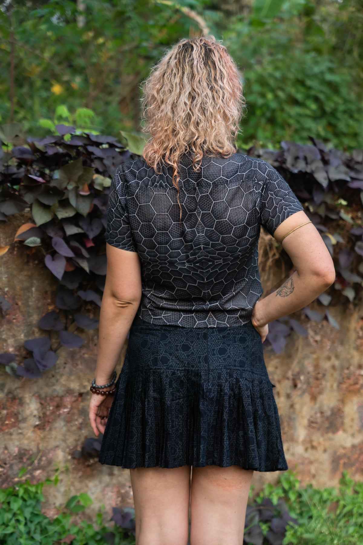 PYTHAGORAS | Women's Viscose Skirt | Sacred Geometry Print Short Skirt